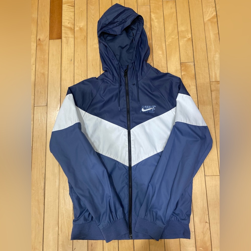 Navy and White, Men's Small, Nike Windbreaker